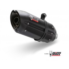 MIVV Escape moto completo posicion STANDARD SPORT FULL SYSTEM 2X1 SUONO BLACK WITH CARBON CAP K.029.L9