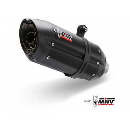 MIVV Motorcycle exhaust position STANDARD SPORT SLIP-ON SUONO BLACK WITH CARBON CAP S.044.L9