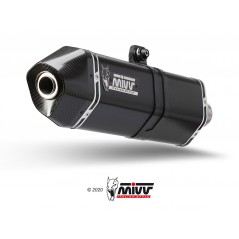 MIVV Escape moto completo posicion STANDARD SPORT FULL SYSTEM 2X1 SPEED EDGE BLACK INOX SY.002.LRB