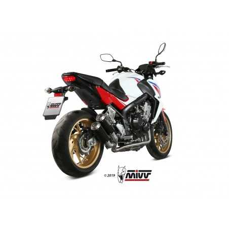 MIVV Complete motorcycle exhaust position STANDARD SPORT FULL SYSTEM 4X2X1 GPPRO BLACK INOX H.055.LXBP