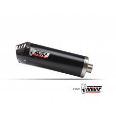 MIVV Escape moto completo posicion STANDARD SPORT FULL SYSTEM 2X1 OVAL BLACK WITH CARBON CAP O.009.LVC