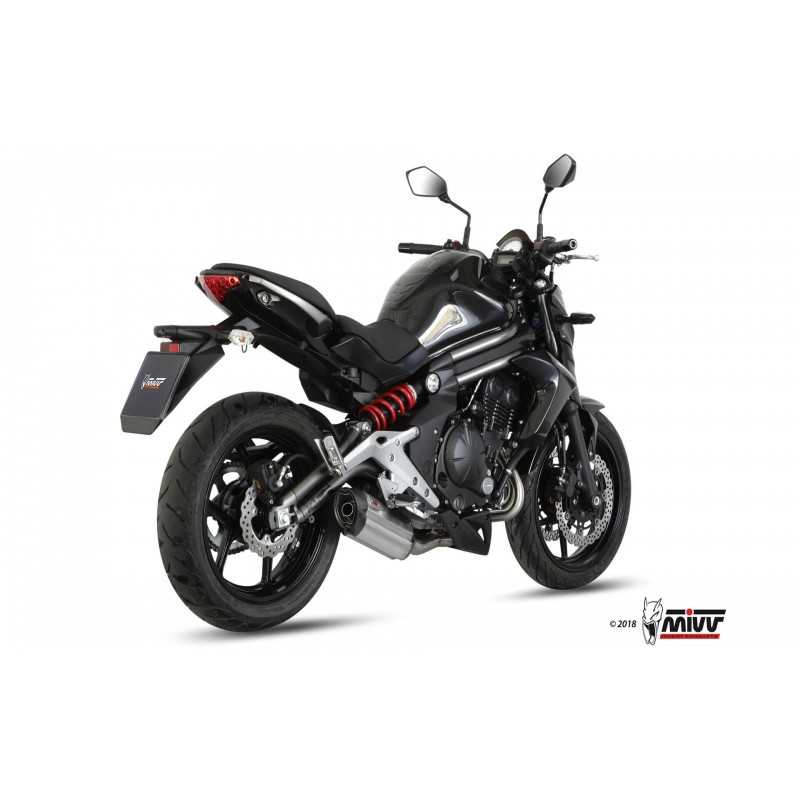 MIVV Escape moto completo posicion STANDARD SPORT FULL SYSTEM 2X1 SUONO BLACK WITH CARBON CAP K.029.L9