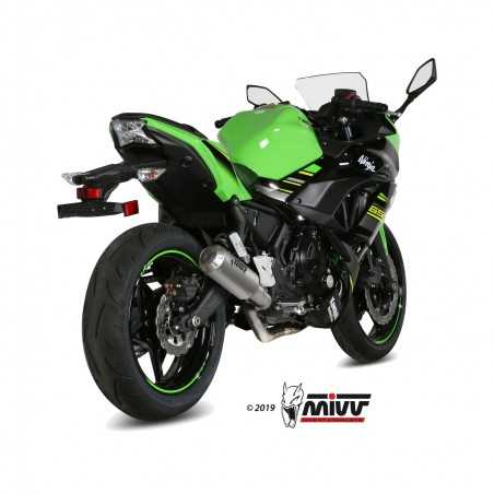 MIVV Complete motorcycle exhaust position STANDARD SPORT FULL SYSTEM 2X1 DELTA RACE BLACK INOX K.044.LDRB