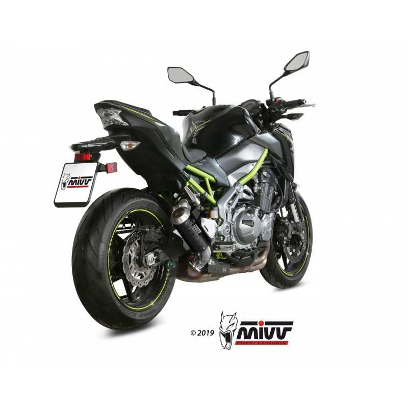 MIVV Escape moto posicion STANDARD SPORT SLIP-ON SUONO BLACK WITH CARBON CAP K.045.L9