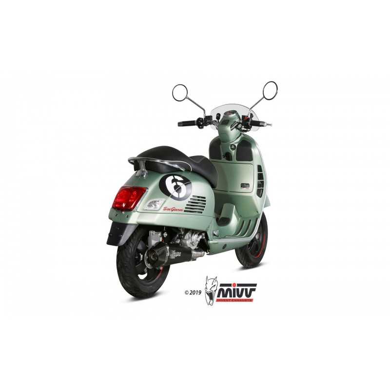 MIVV Escape moto completo posicion STANDARD SPORT FULL SYSTEM 1X1 DELTA RACE BLACK INOX P.008.LDRB