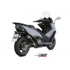 MIVV Escape moto completo posicion STANDARD SPORT FULL SYSTEM 2X1 OVAL BLACK WITH CARBON CAP O.009.LVC