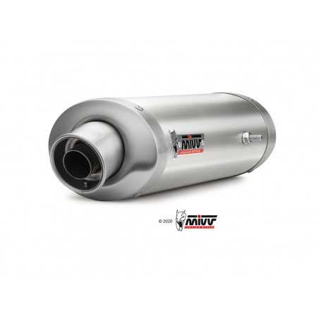 MIVV Motorcycle exhaust position under tail - seat / SOTTOCODA/UNDERSEAT SPORT 2 SLIP-ON OVAL INOX UY.015.LX1