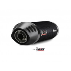 MIVV Escape moto posicion bajo colin - asiento / SOTTOCODA/UNDERSEAT SPORT 2 SLIP-ON OVAL CARBON WITH CAP UY.015.L3C