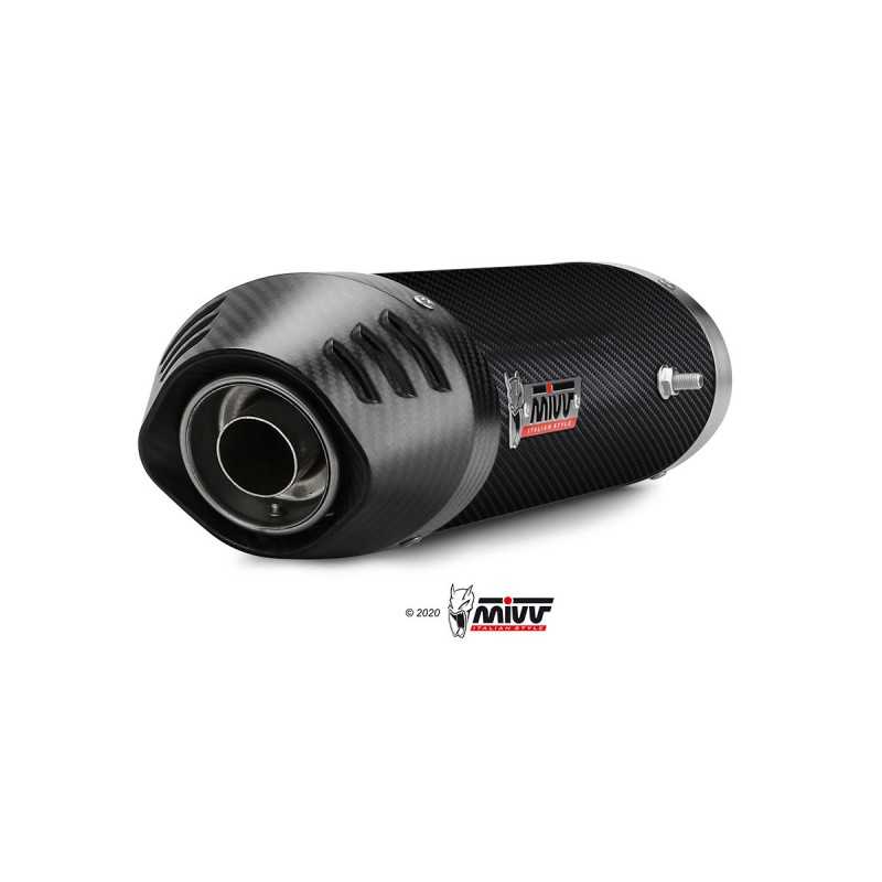 MIVV Escape moto posicion bajo colin - asiento / SOTTOCODA/UNDERSEAT SPORT 2 SLIP-ON OVAL CARBON WITH CAP UY.015.L3C