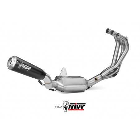 MIVV Complete motorcycle exhaust position STANDARD SPORT FULL SYSTEM 3X1 X-M1 BLACK INOX Y.060.LC4B