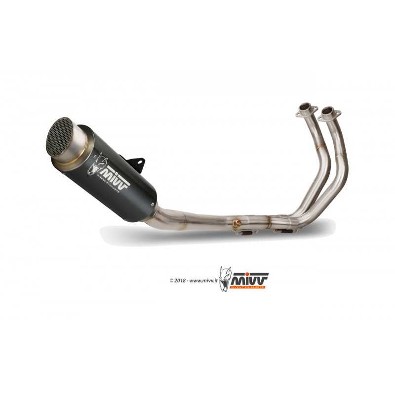 MIVV Escape moto completo posicion alto / HIGH UP SPORT FULL SYSTEM 2X1 GPPRO BLACK INOX Y.045.LXBP