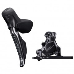 SHIMANO Left hydraulic gear/brake lever kit + front caliper FLAT MOUNT 2x12V 722345