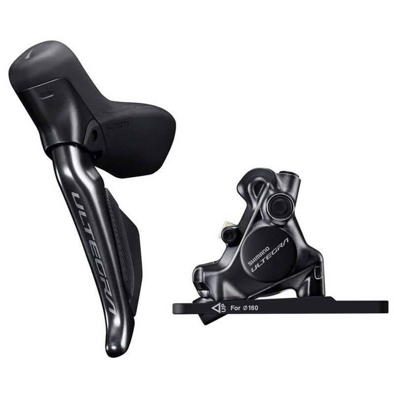 SHIMANO Left hydraulic gear/brake lever kit + front caliper FLAT MOUNT 2x12V 722345