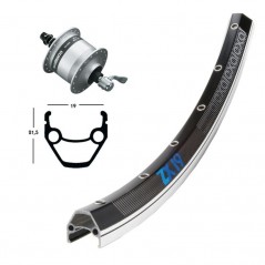 EXAL Front wheel 36 holes quick release dynamo hub RIDEWILL 28x1.75 SHIMANO DH3N30 703153