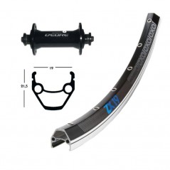 EXAL Rueda delantera 36 agujeros 26x1.75 WINORA ZX 19 SHIMANO DEORE 510 QR 100 MM (559-19) 703458