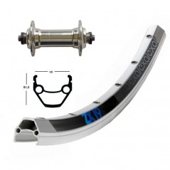 EXAL Rueda delantera 36 agujeros 28x1.75 WINORA ZX 19 QR 100 MM (622-19) 703398