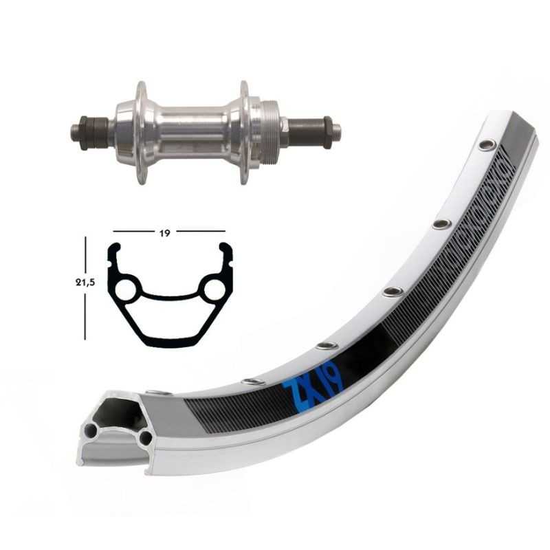 EXAL Rueda trasera 36 agujeros 28x1.75 WINORA ZX 19 QR 100 MM 6/7/8V (622-19) 703399
