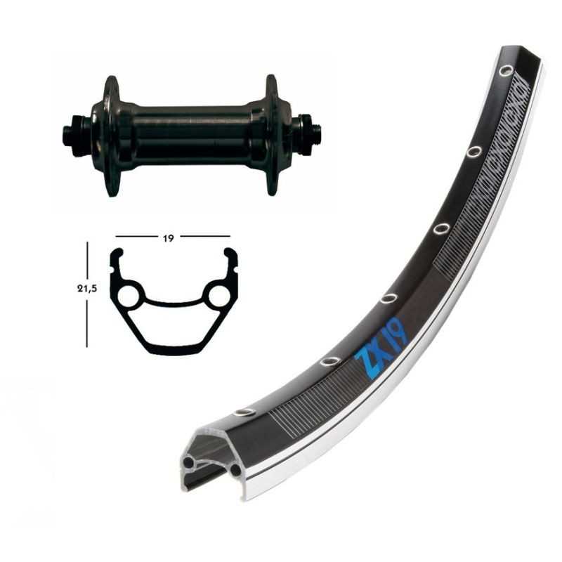 EXAL Rueda delantera 36 agujeros 28x1.75 WINORA ZX 19 QR 100 MM (622-19) 703400