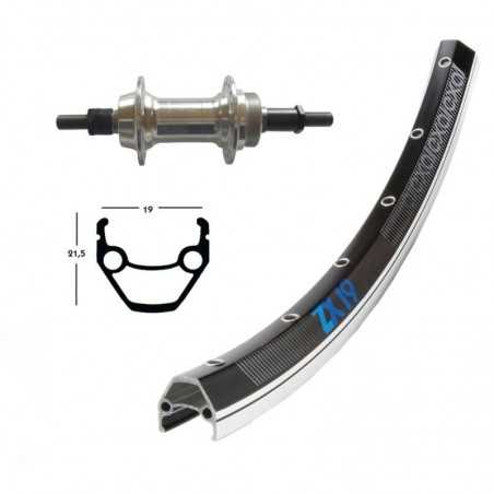 EXAL Rueda trasera 36 agujeros eje macizo con tuerca 28x1.75 WINORA ZX 19 135 MM 6-8V (622-19) 703409