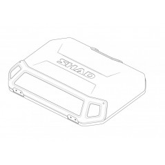 SHAD Replacement rear side case cover TERRA 203163RB