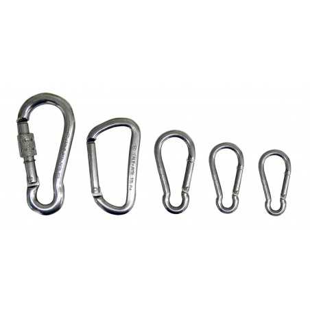 CRESSI Mosquetón Asimétrico AISI 316 de Alta Resistencia para Buceo | EJA 200004