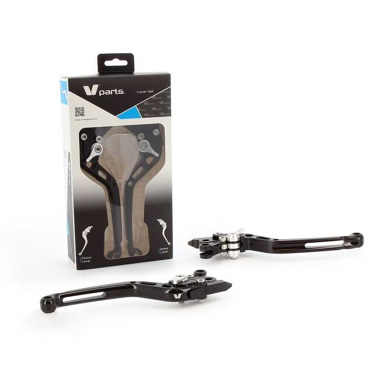 V PARTS Juego manetas freno/embrague con tornillos y adaptador 175 MM STANDARD CNC 1067156