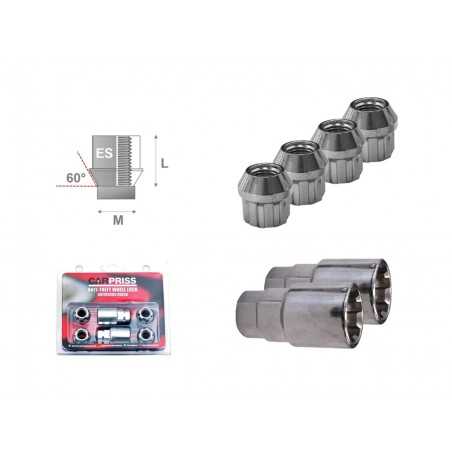 CARPRISS Anti-theft wheel conical nuts M12X1 25X21 MM 70520515