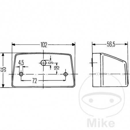 HELLA license plate light 102.94.79