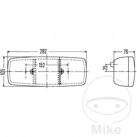 HELLA Left rear light 102.92.97