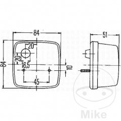 HELLA Piloto trasero con luz de freno 102.84.48