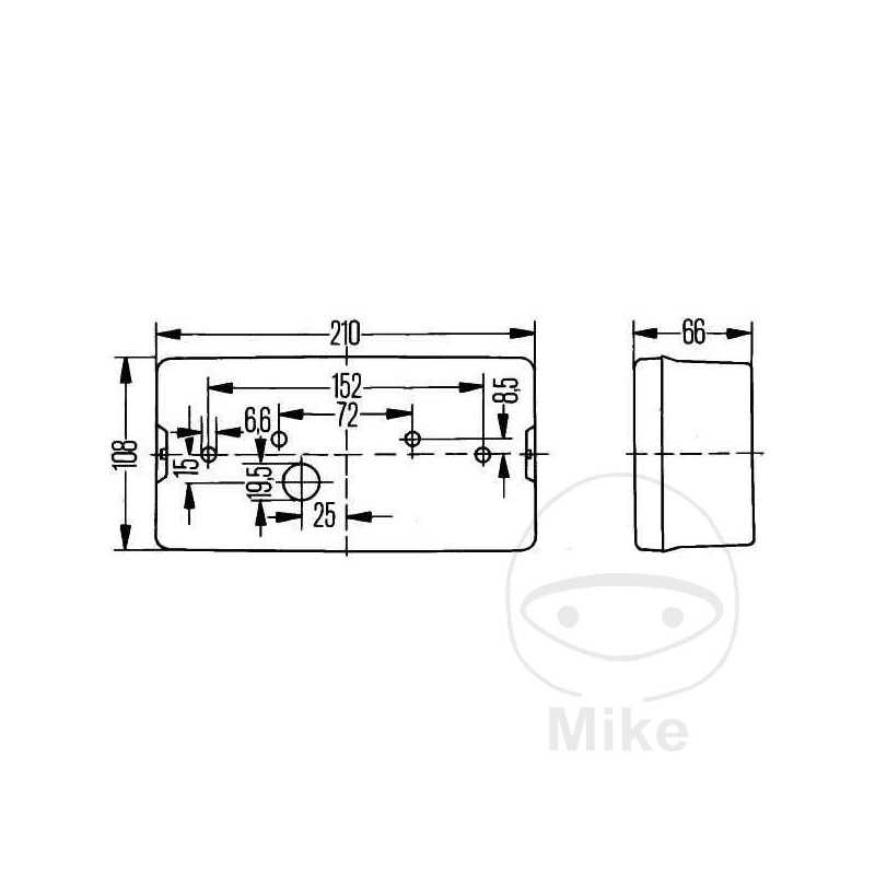 HELLA Piloto trasero derecho 102.56.75