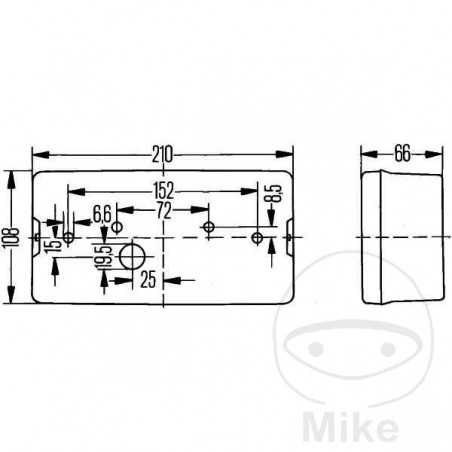 HELLA Right rear light 102.56.75