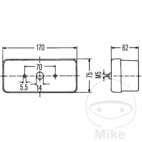 HELLA Left rear light 102.79.37