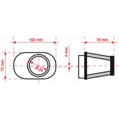 BMC Filtro de aire cónico desplazado a derecha Ø55 MM - FBPF55-70R 1098121