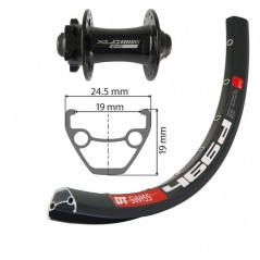 XLC Rueda delantera bicicleta para disco 6 tornillos 27.5DT SWISS DIS.32 100X15MM V.6.5MM 584-19 CON OJET.NEG TA-15 2146831000