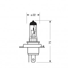 LAMPA Blister 2 lámparas bombillas homologadas H4 BLUE-XE 24V 70/75W P43T E LAM98281