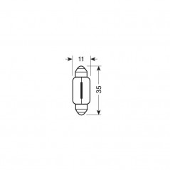 LAMPA Blister 2 lámparas bombillas C5W 11X35 MM 12V 5W 2V8 5-8 LAM58340