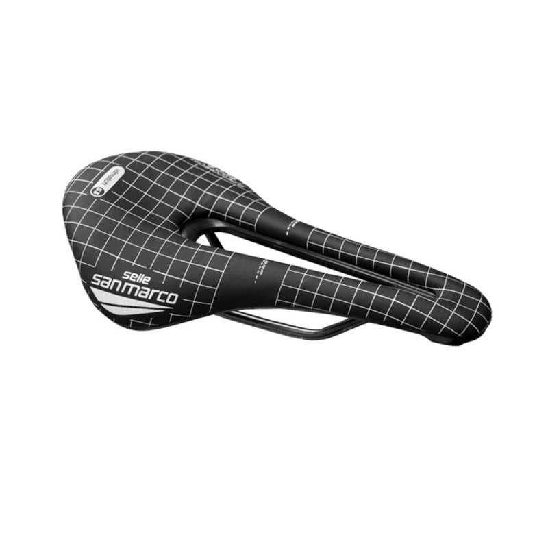SAN MARCO Narrow bicycle saddle SHORTFIT 2.0 OPEN-FIT - TEST 140 X 255 MM 280 GR 8030282540323