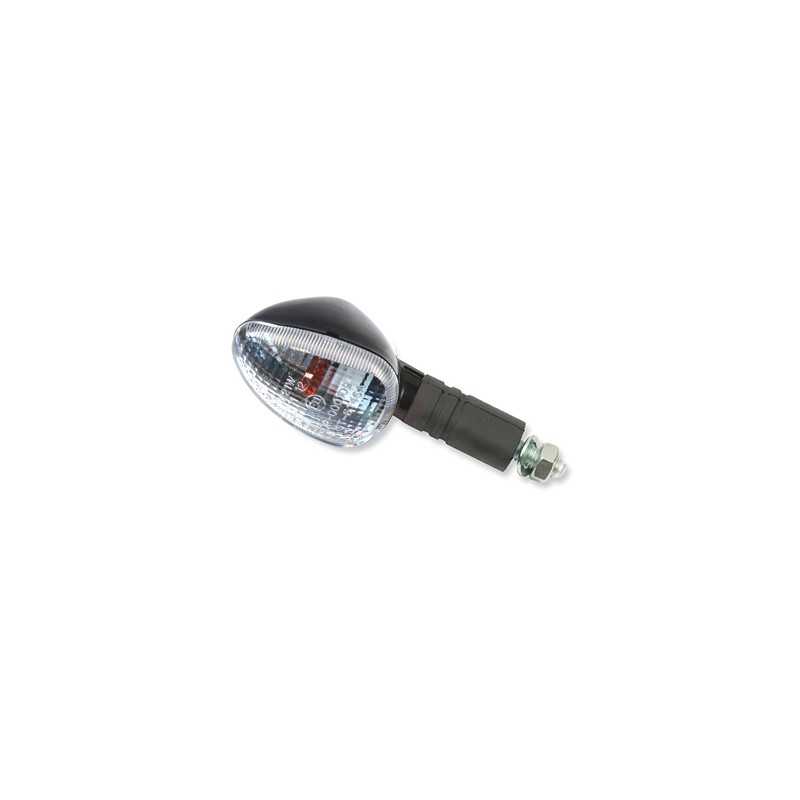V PARTS Pareja juego intermitentes UNIVERSALES moto P F H brazo largo Negro Transpare 6160