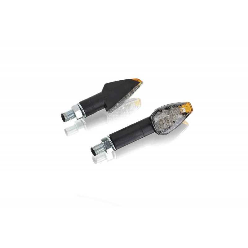 PUIG APPROVED LED UNIVERSAL BLINKERS FOR MOTORCYCLES LONG PEAK IN BLACK 4492