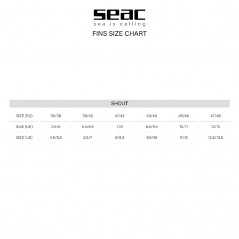 SEAC SUB Aletas para pesca submarina SHOUT S700 07144520466VAR