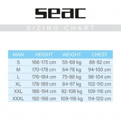 SEAC SUB Men's neoprene inner vest HOODY 2 MM 0110030MVAR