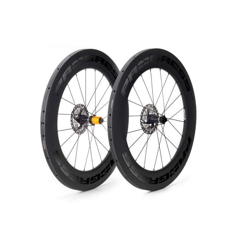 PROGRESS Wheel set for tubular tire SPACE DISC 12X100/12X142 SHIMANO HG PGRUSPDTJHGNG