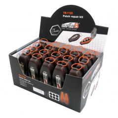 SUPER B KIT, REPAIR, PUNCTURES, GLUE PATCHES, SANDPAPER, TIRE LEVERS, BICYCLE TB-1121 14229