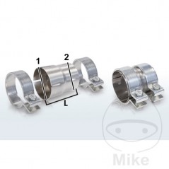 SIN MARCA Conector tubo de escape con abrazadera doble 55/70/90 MM 378.40.12
