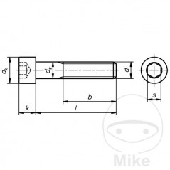 DRESSELHAUS Allen screw A2 5x16 DIN912
 (100U) 736.04.23
