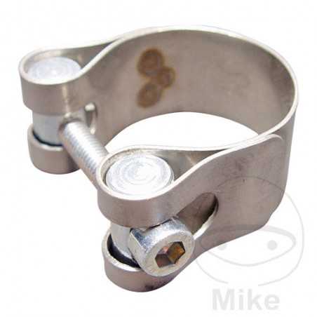 LEOVINCE Abrazadera de escape con tornillo acero inoxidable 43 MM 739.02.55
