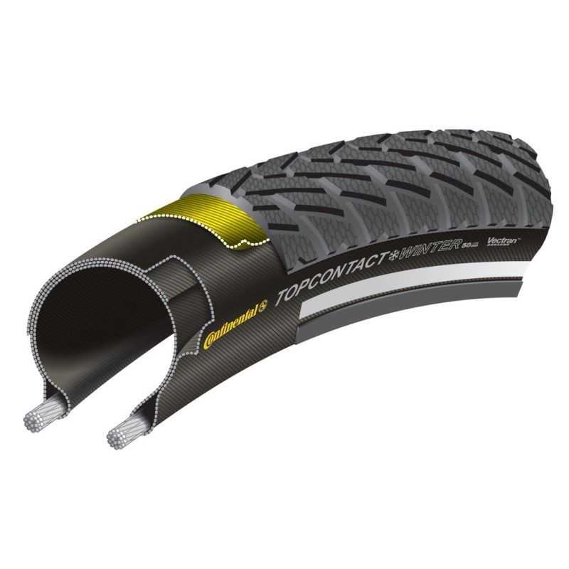 CONTINENTAL Cubierta neumatico TOP CONTACT II WINTER PREMIUM 27.5x2.00 PLEGABLE NEGRO REFLECTANTE 50-584 323222
