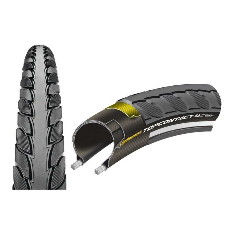 CONTINENTAL TIRE TOP CONTACT II 700x42C PLEGABLE NEGRO REFLECTANTE 42-622 323213