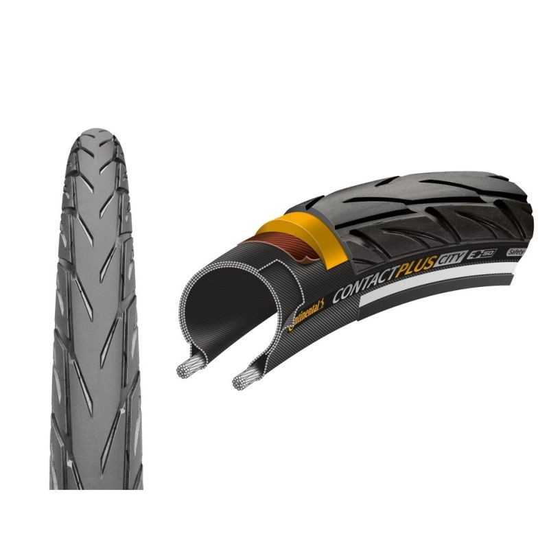 CONTINENTAL Cubierta neumatico CONTACT PLUS CITY 26x2.20 RIGIDA NEGRO CON REFLECTANTE 55-559 323151